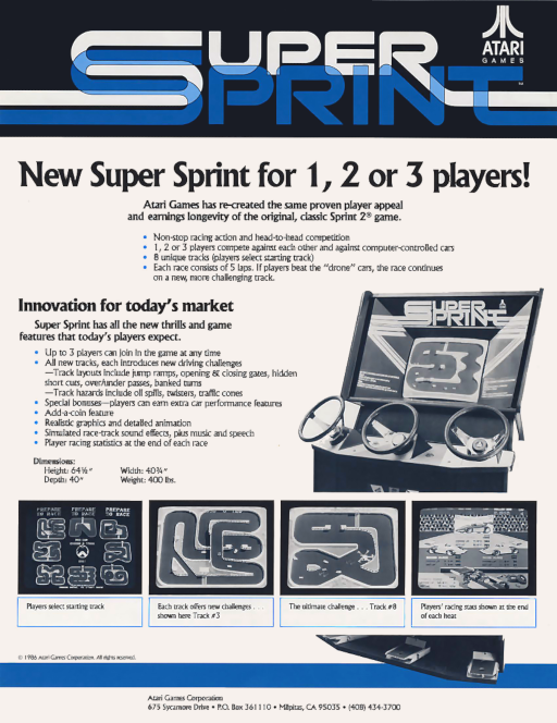 Super Sprint (rev 1) MAME2003Plus Game Cover